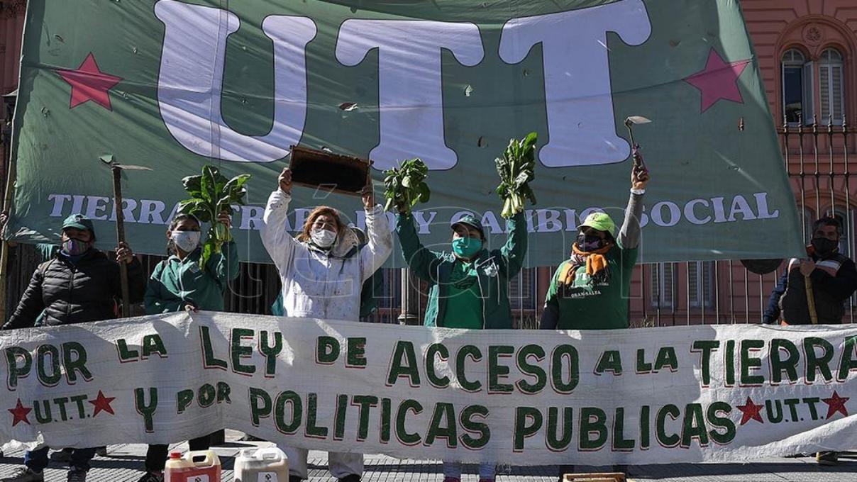 Cuatro días de protestas y acampe frente al Congreso en reclamo por una ley de acceso a la tierra